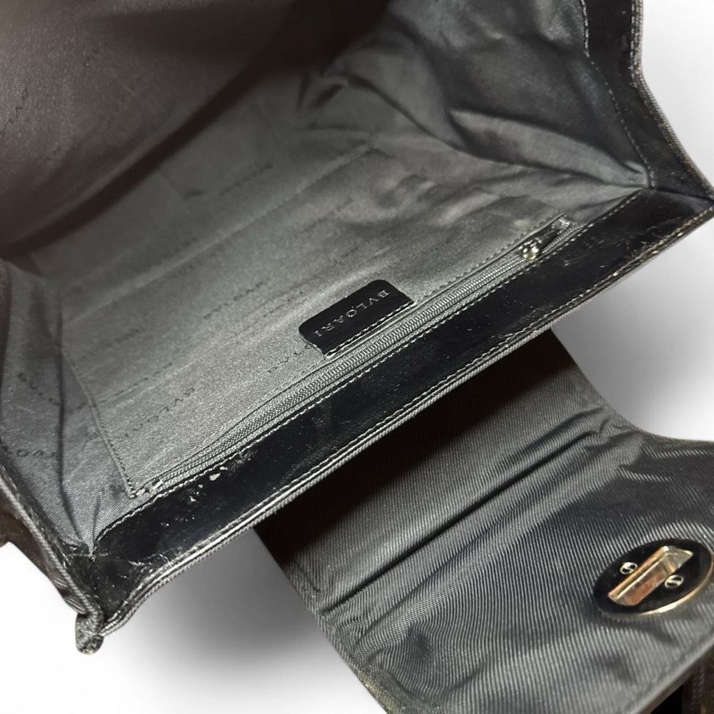BVLGARI VTG 90s RARE Black Nylon Leather Backpack Discontinued [Authentic] — OS - Picture 7 of 8